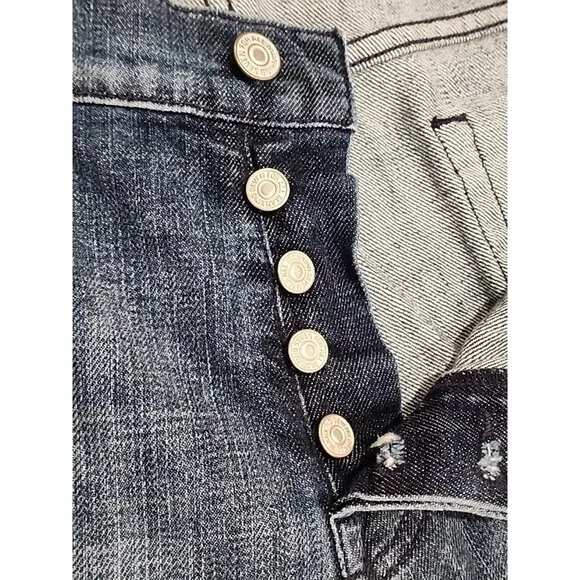 7 FOR ALL MANKIND size 38 32 mens RELAXED fit button fly denim blue Jeans new - Picture 8 of 9